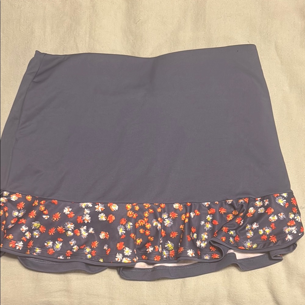 Callaway Floral Ruffle Hem Skirt